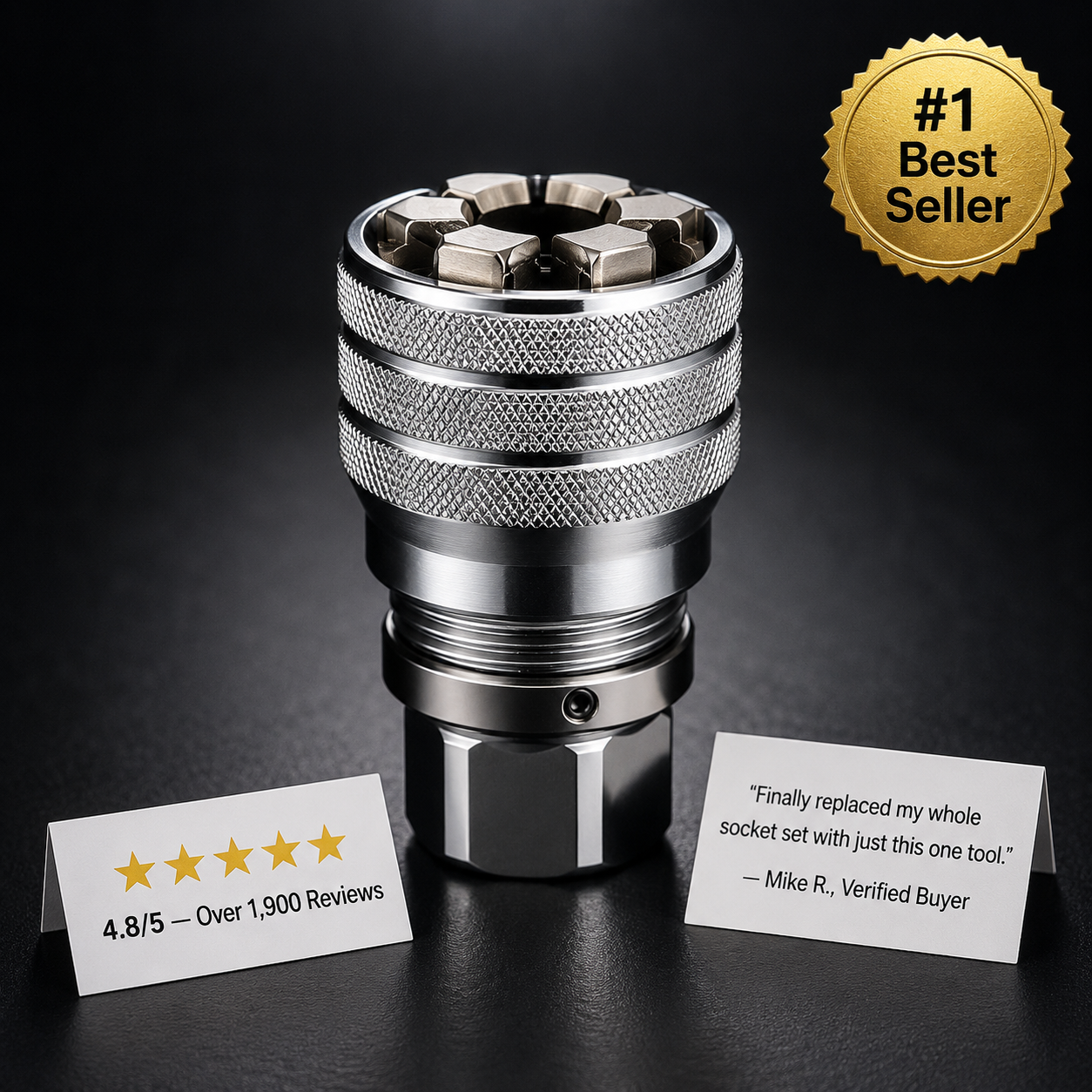 GripMax™ One-Size-Fits-All Socket Wrench Tool